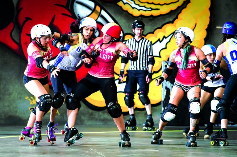 Roller Derby team is heels on wheels