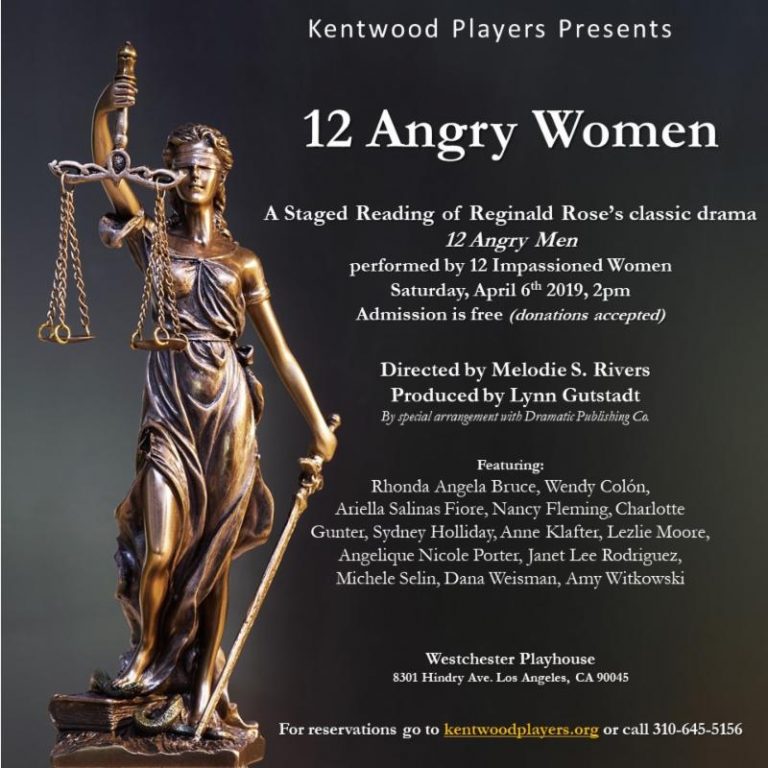 Kentwood Players Participates in National Reading of 12 ANGRY MEN Performed by 12 Impassioned Women